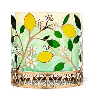 NWT Bath & Body Works Lemon 3-Wick Candle Holder